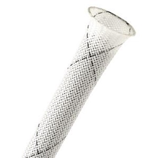 美國 Techflex CCF 系列 TW 白底黑線 電線電纜 線材套管(隔離網/編織網) x1米