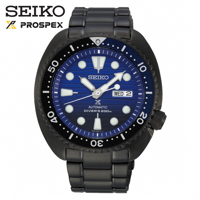 SEIKO SRPD11J1《海龜型200M潛水錶 PROSPEX機械錶系列》44mm/愛海洋限定款/黑x藍 SK007
