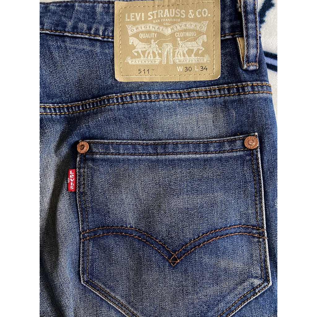 近全新正品Levis 511(W30)藍系刷紋彈性牛仔褲
