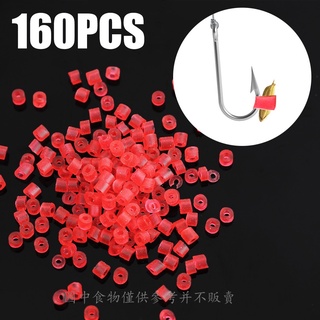 160pcs / 包紅色釣具橡皮筋 / 人造血蟲誘餌顆粒機 / 耐用釣魚工具 / 釣具配件