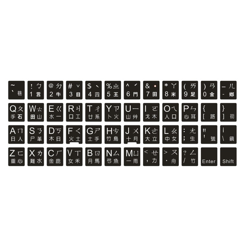 鍵盤貼紙 高品質中文注音倉頡鍵盤貼紙pc個人電腦nb筆記型電腦平板小筆電通用注音貼紙 蝦皮購物