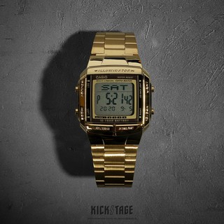CASIO DATABANK 卡西歐 經典復古 金錶 碼錶 電子錶 數字顯示 潮流 不銹鋼【DB-360G-9A】