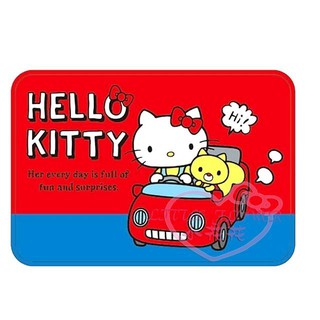 ♥小花花日本精品♥hello kitty小松鼠開車紅色藍色地墊地毯坐墊止滑墊軟墊腳踏墊 吸水性佳 22518606
