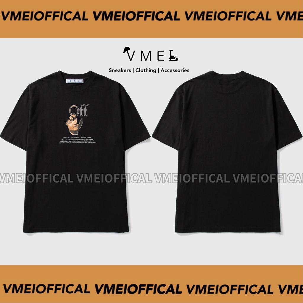 【VMEI_OFFICAL】OFF-WHITE Caravaggio Hand Off T-Shirt 短袖 黑純棉短袖