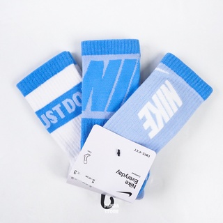 胖達）NIKE EVERYDAY DRI FIT 排汗 LOGO 運動 長襪 襪子 DA2402-909 藍 女