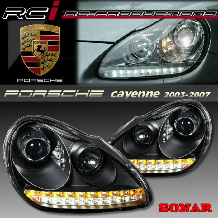 原廠HID對應 PORSCHE CAYENNE LED 魚眼大燈組 凱燕 955 直上安裝