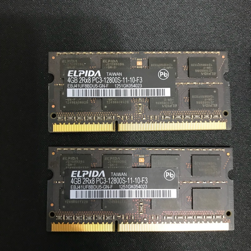DDR3 4GB蘋果專用記憶體（一般筆電也可用）雙通道 雙面16顆粒