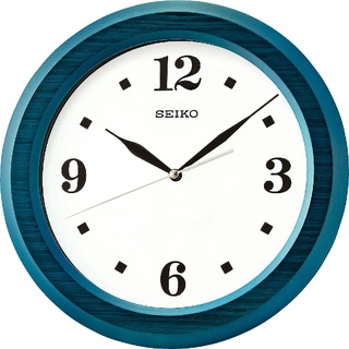 SEIKO SK037 精工鐘 (QXA772L) 典雅木質滑動式秒針靜音掛鐘 / 藍 29.5*4.5cm