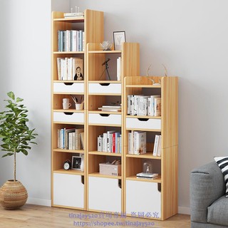 新品特惠12書架落地小書櫃臥室收納儲物架簡易迷妳多層家用客廳窄縫置物架子