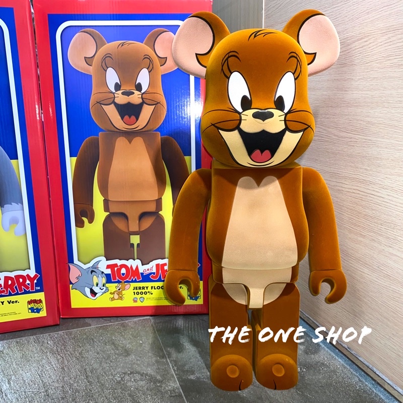 TheOneShop BE@RBRICK JERRY Flocky 傑利鼠 貓鼠 植絨 庫柏力克熊 1000%