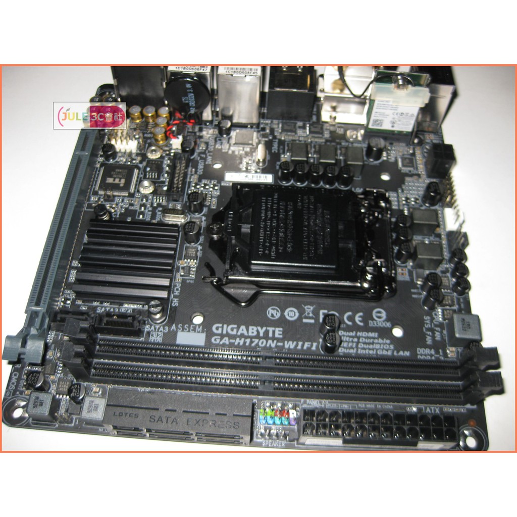 JULE 3C會社-技嘉 H170N-WIFI H170/DDR4/第六七代/電競/M2/超耐久/庫存/ITX 主機板