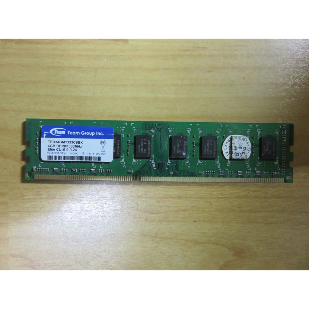 D.桌上型電腦記憶體-十銓Team TED34GM1333C9BK 4GB PC3-10600U DDR3 直購價80
