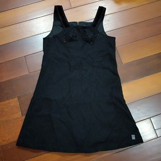 金 安德森 Ka 洋裝 無袖 黑色 女童 9-130 二手