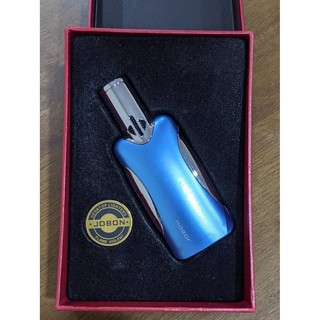 [盒裝] 全新未用 JOBON中邦 ZB-386 四管防風噴射打火機 噴火槍 大火力 銲槍 藍色款