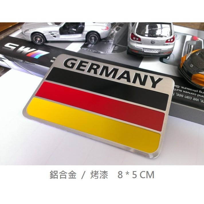 德國國旗鋁合金貼標車標 Porsche Panamera MACAN GTS Smart Fortwo Forfour