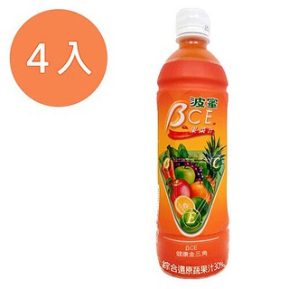 波蜜 BCE 果菜汁 580ml (4入)/組【康鄰超市】