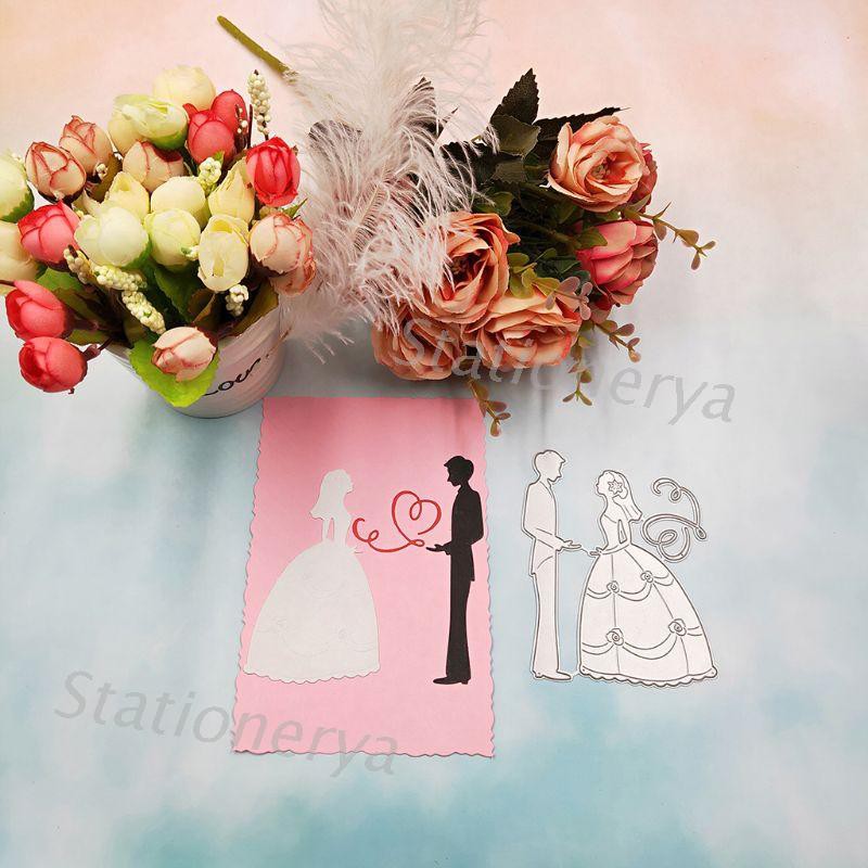 St 碳鋼婚禮的夫婦刀模壓印模板模板模子diy紙藝手工剪貼簿收藏卡裝潢 蝦皮購物