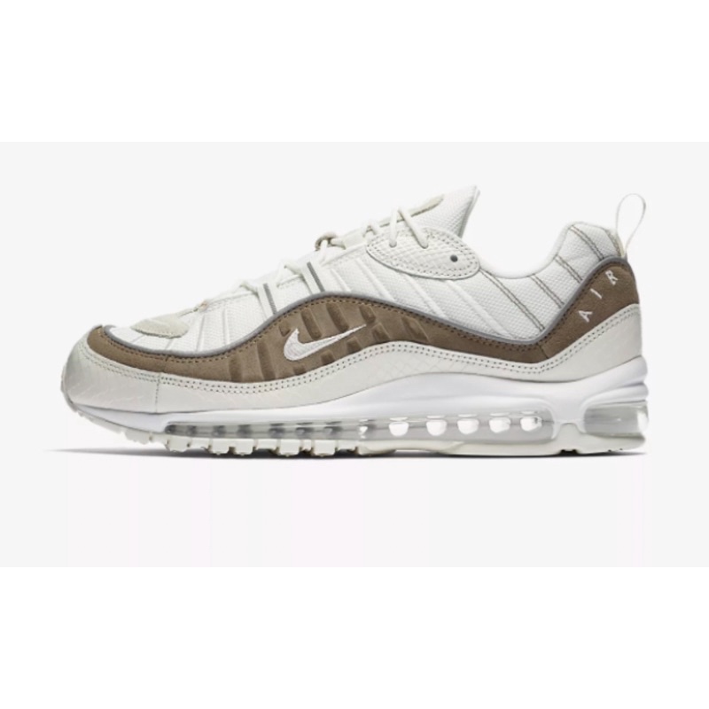 二手 Nike air max 98 蛇紋 咖啡 白 像supreme聯名款 US9.5