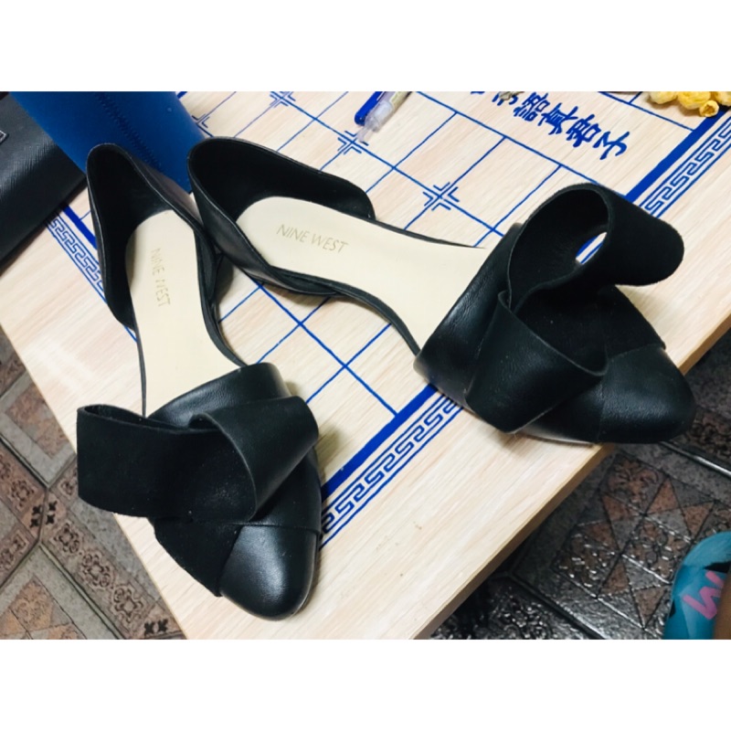 Nine West 平底黑女鞋尺寸6號 蝦皮購物