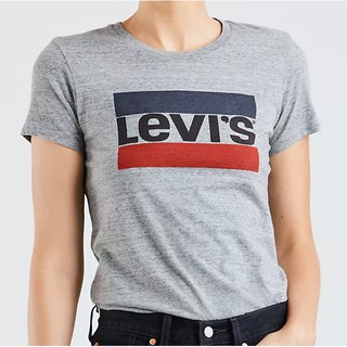 Levi's T恤 短袖 純棉 女裝 LOGO款 T恤 短袖 短T-Shirt 圓領上衣 L29526 灰色(現貨)