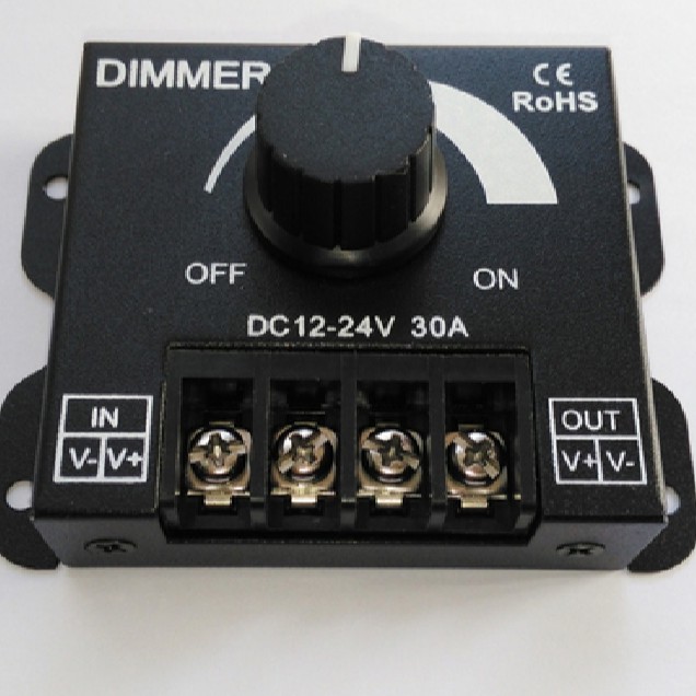 DIMMER LED 調光開關 軟燈條 硬燈條 燈帶 調光器 亮度調節器 旋鈕開關12V-24V 30A
