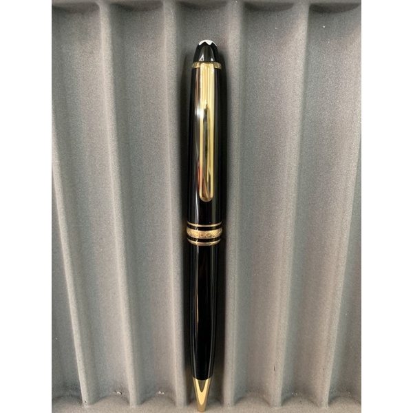 店面出清 德國製 Montblanc P164 經典黑金原子筆