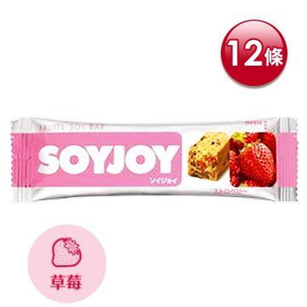 【seven健康小舖】【SOYJOY 大豆水果營養棒-草莓口味(30g/條)】(12條賣場)日本進口