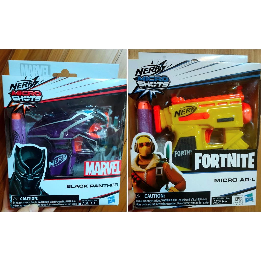 全新【孩之寶Hasbro】NERF樂活槍 要塞英雄/漫威系列黑豹E6750 MICRO AR-L 聖誕節生日交換禮物