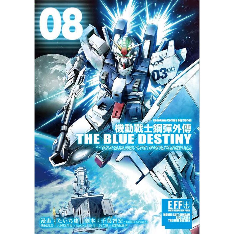 角川漫畫 機動戰士鋼彈外傳the Blue Destiny 8作者 たいち庸 千葉智宏 附尼彩書套 蝦皮購物
