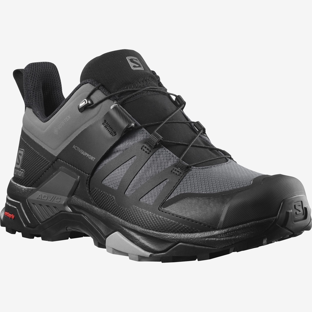 【毒 】SALOMON 所羅門 登山鞋 男款 X ULTRA 4 GTX 低筒登山鞋 輕量防水 健行專用 (黑)