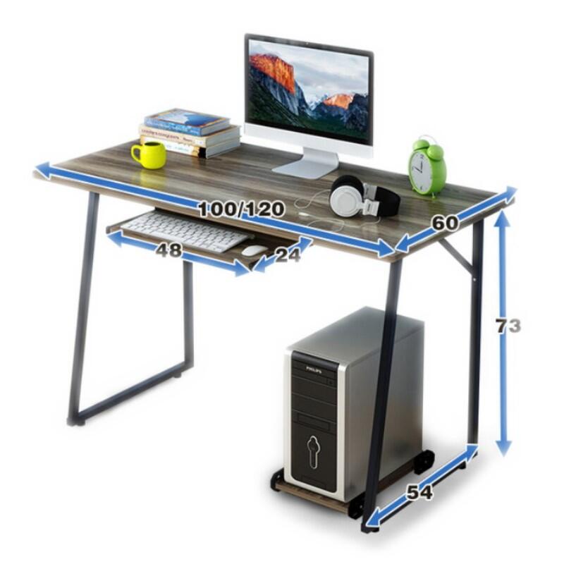 168 批發＊鋼管電腦桌120X58CM(免運)工作桌(附同色主機架)辦公桌 置物桌 書桌【AO130】