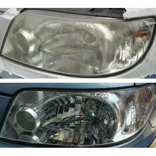 大燈快潔現場施工 Hyundai 現代 MATRIX 原廠車大燈泛黃霧化拋光修復翻新處理