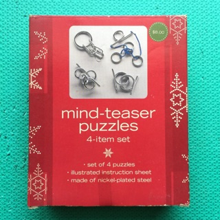 Mind-teaser puzzles 4-item set 益智鐵環桌遊 target