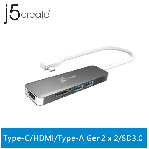 j5create JCD372 USB-C Gen2超高速 5合1擴充集線器原價 1590 (現省 800)