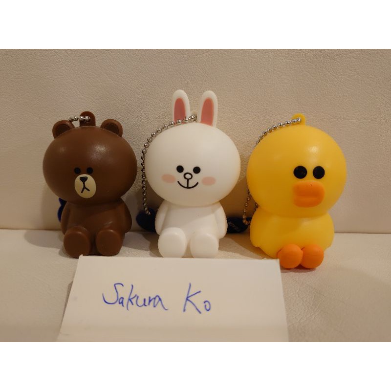 LINE FRIENDS 熊大 兔兔 莎莉 公仔 BROWN Cony sally 護唇膏贈品