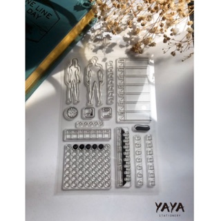 獨家代理 YAYA ✌️臺灣品牌 健身打卡 每日挑戰 透明印章 體重計 矽膠印章 矽膠印章 水晶印章 手帳創作