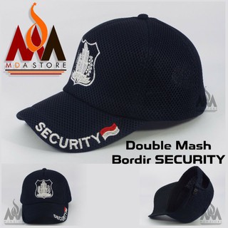 Topi Security Double Mesh Bordir