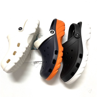【母子鱷魚--】 領券折扣^_^新款共四色、兩穿式水陸雙色MIT製男女款布希鞋B5545-白 藍 黑 洞洞鞋 ~