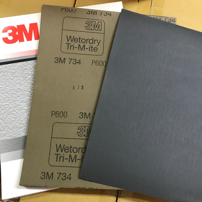 3m 734 600號水砂紙打磨汽機車漆面刮痕修補拋光 蝦皮購物