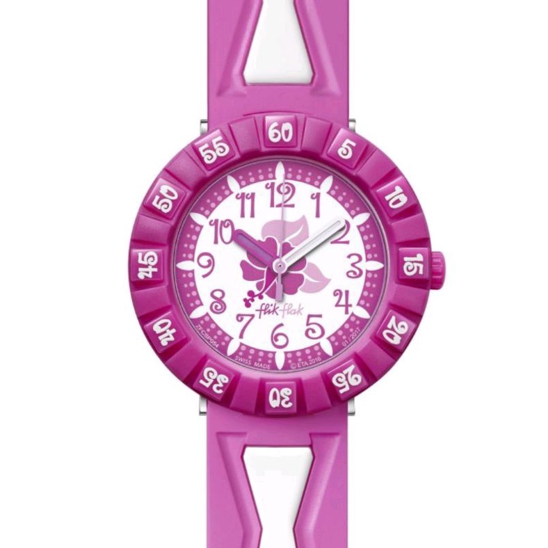 Swatch 品牌FlikFlak 瑞士錶 時鐘教學錶 FCSP054  女童防水手錶