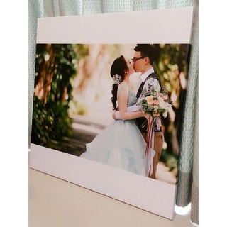 【80x80x厚3cm無框畫+底板】婚禮客製無框畫．婚紗/寶寶照油畫框．婚紗照油畫布．居家佈置無畫框