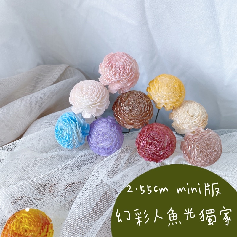迷你索拉 迷你太陽玫瑰 袖珍擴香花 mini通草 幻彩珍珠光系列花束花材 珍珠光索拉 玻璃花盅素材 新娘頭飾花材