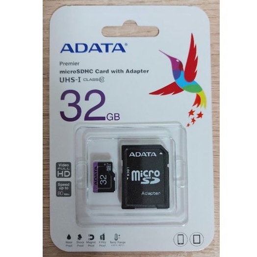 ADATA 威剛 32GB Micro SDHD（ 紫卡 ）記憶卡（附轉接卡）