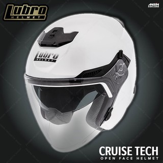 [安信騎士] LUBRO CRUISE TECH 素色 白色 半罩 3/4罩帽 內墨鏡 安全帽