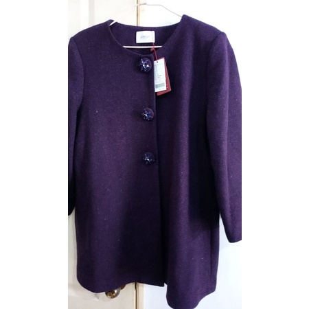 全新附吊牌aimilan愛蜜蘭時尚名品紫色外套XL原訂價7980元
