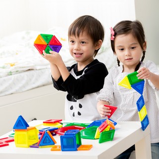 【美國GuideCraft】磁力實心積木 - 70件 增加親子互動兒童發展玩具