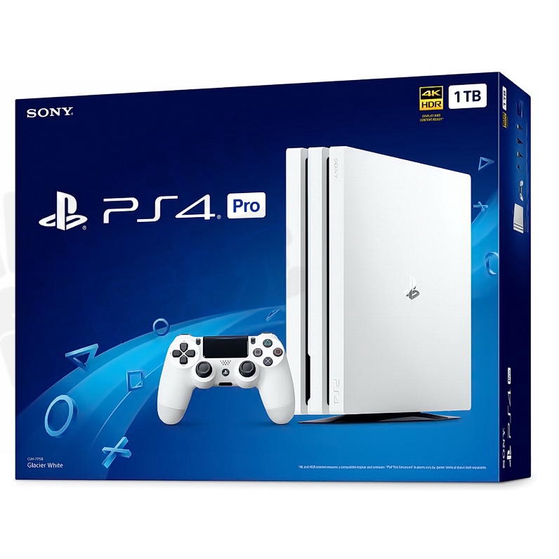 【二手主機】SONY PS4 PRO 7218 1T 1000G 冰河白 附白色無線手把+HDMI線+電源線+USB線