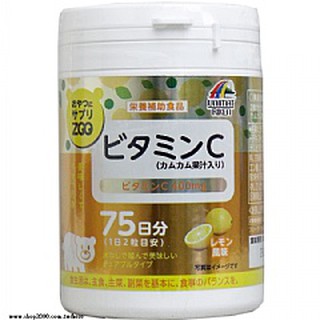Fan Unimat Riken ZOO 系列 維他命c 檸檬咀嚼錠 75日份