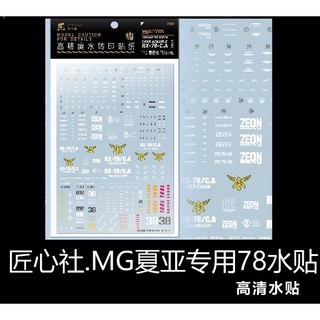 【Max模型小站】匠心社 MG 鋼彈RX78-2-CA 夏亞專用78 GTO HGgto 水貼 [MG188-B]