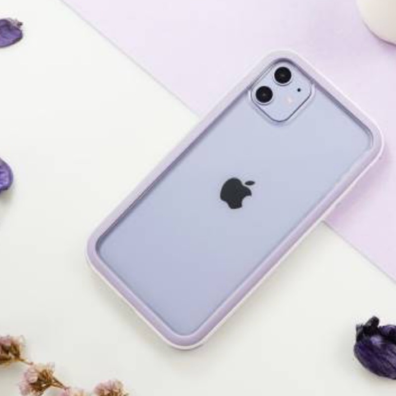 Iphone 11 Solide維納斯ex玩色系列軍規耐震防摔殼白紫 蝦皮購物